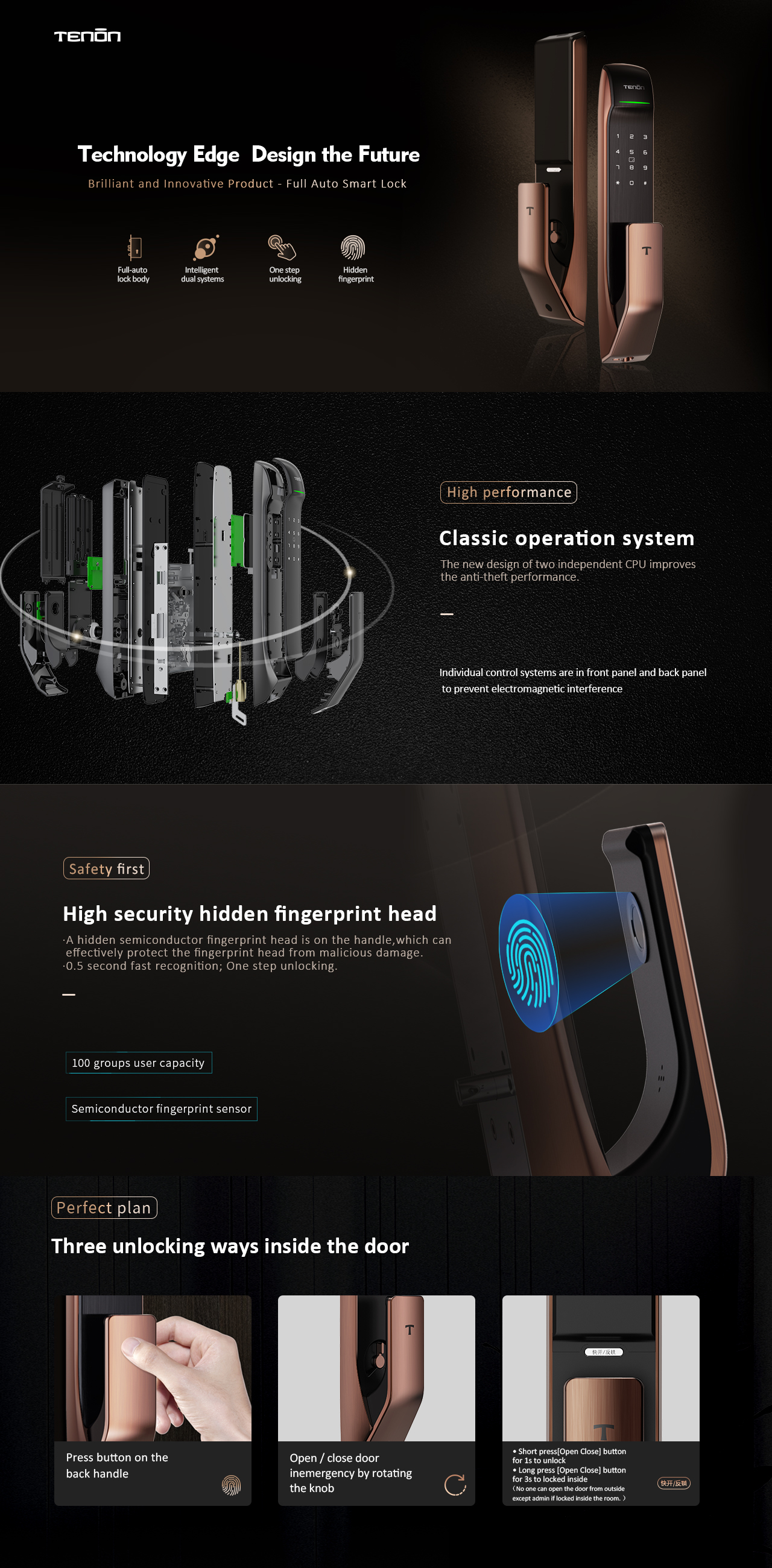 Details of Tuya Residential Keyless Push-Pull Automatic Smart Lock