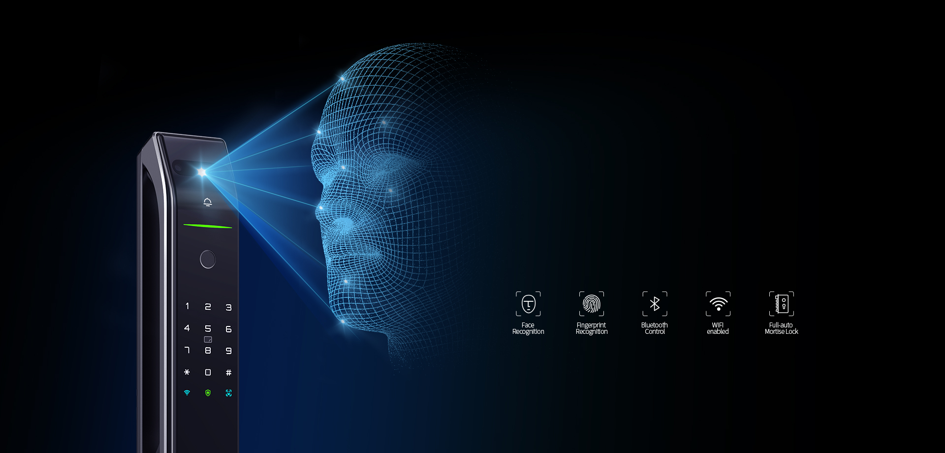 3D Face Recognition Smart Door Lock Supplier