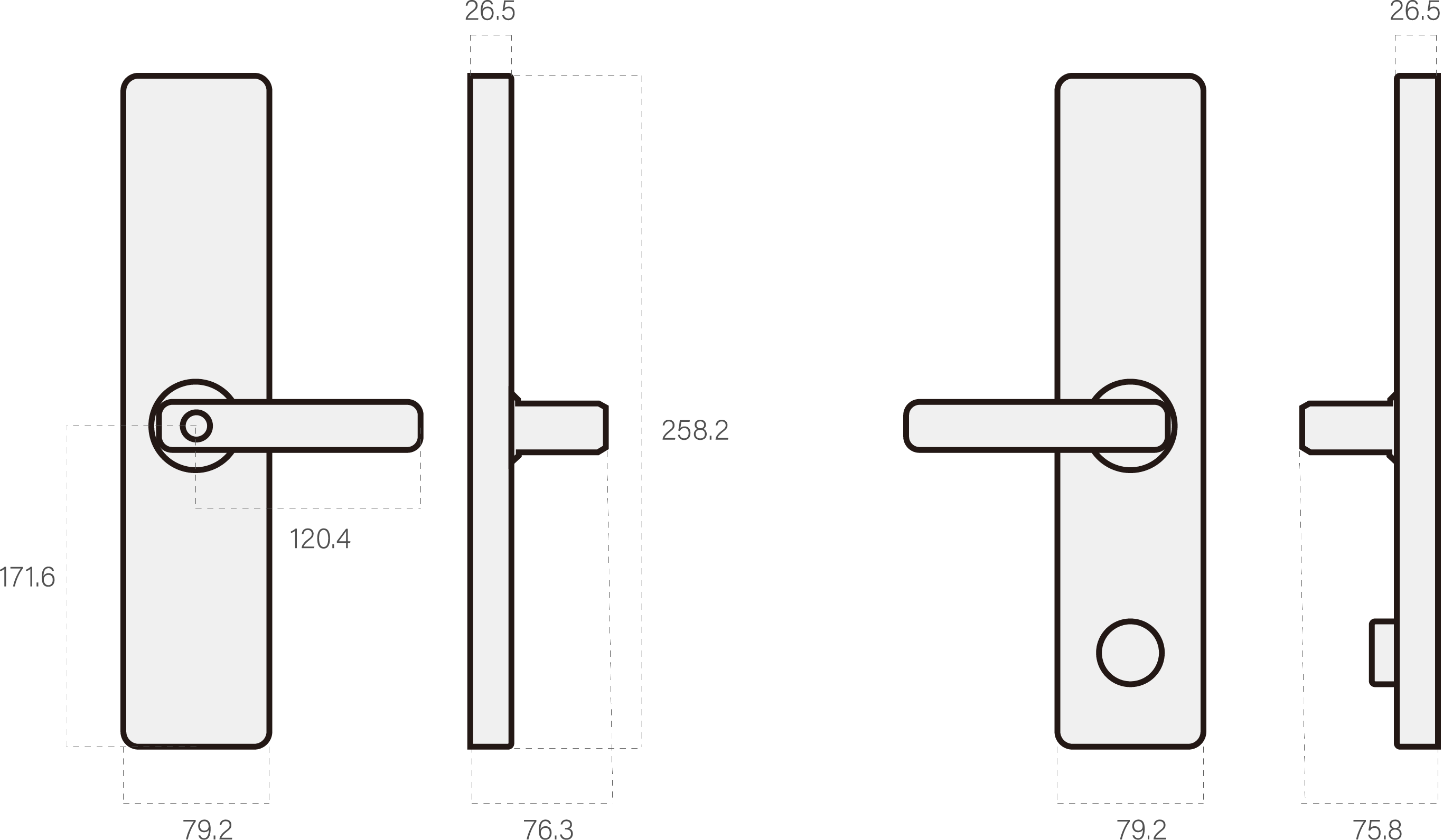 Diagram of Security Fingerprint Keyless Access Smart Exterior Door Lock