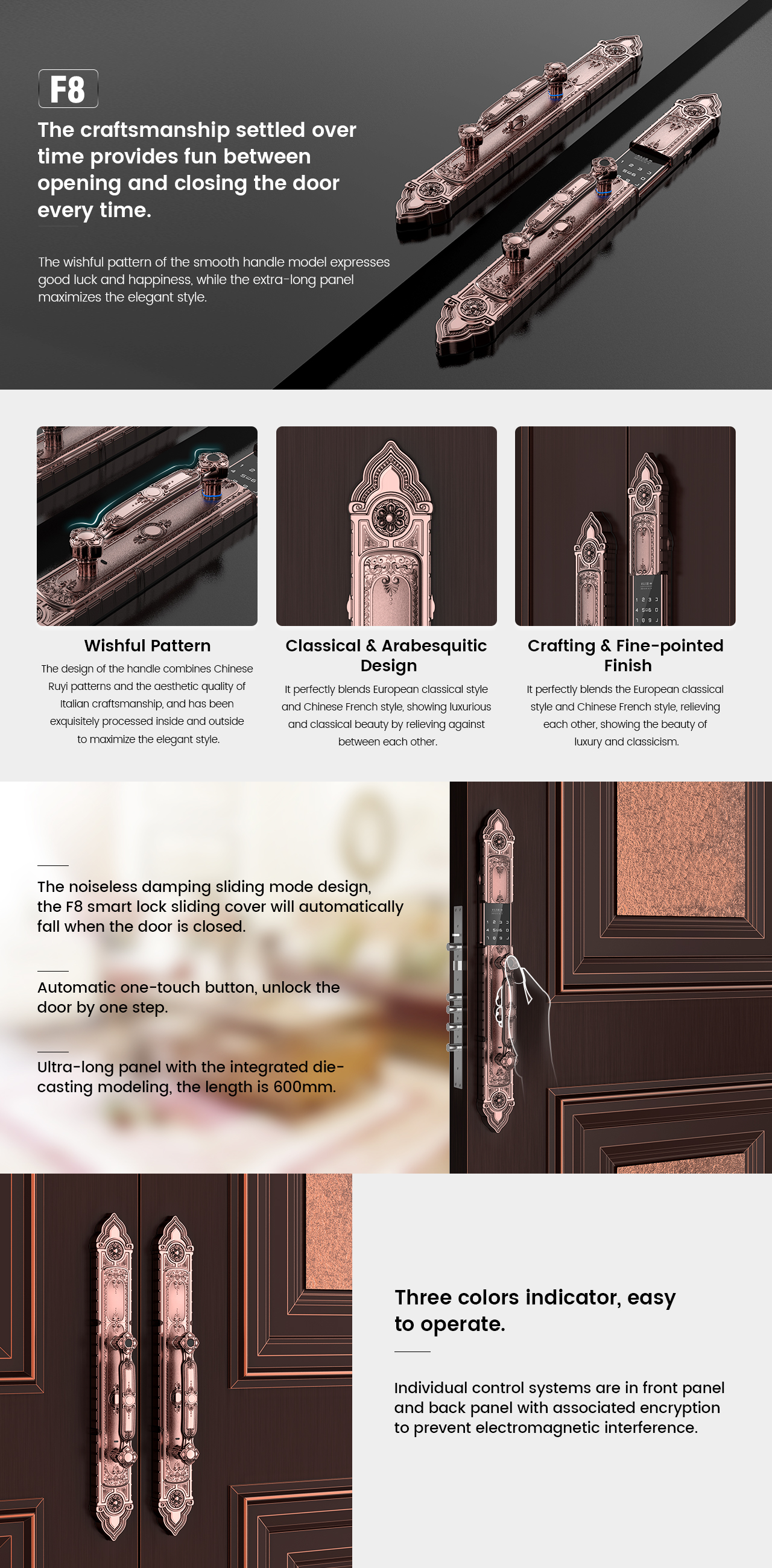 Details of Automatic Classic Aristocratic Type Smart Luxury Electronic Lock