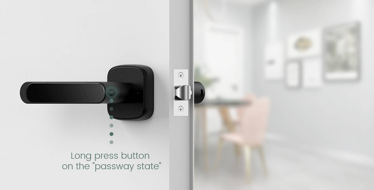 Single Latch-Based Mini Smart Lever Lock For Interior Door