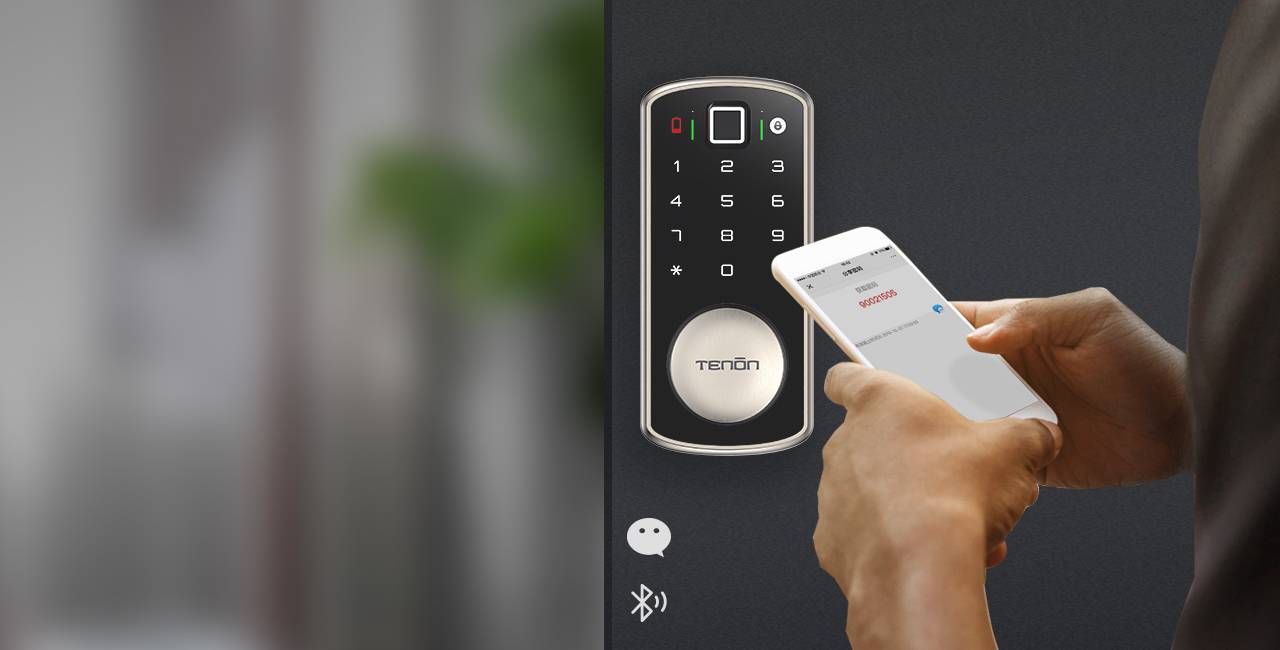 Exquisite Design Full Glass Screen Bluetooth Smart Deadbolt Lock