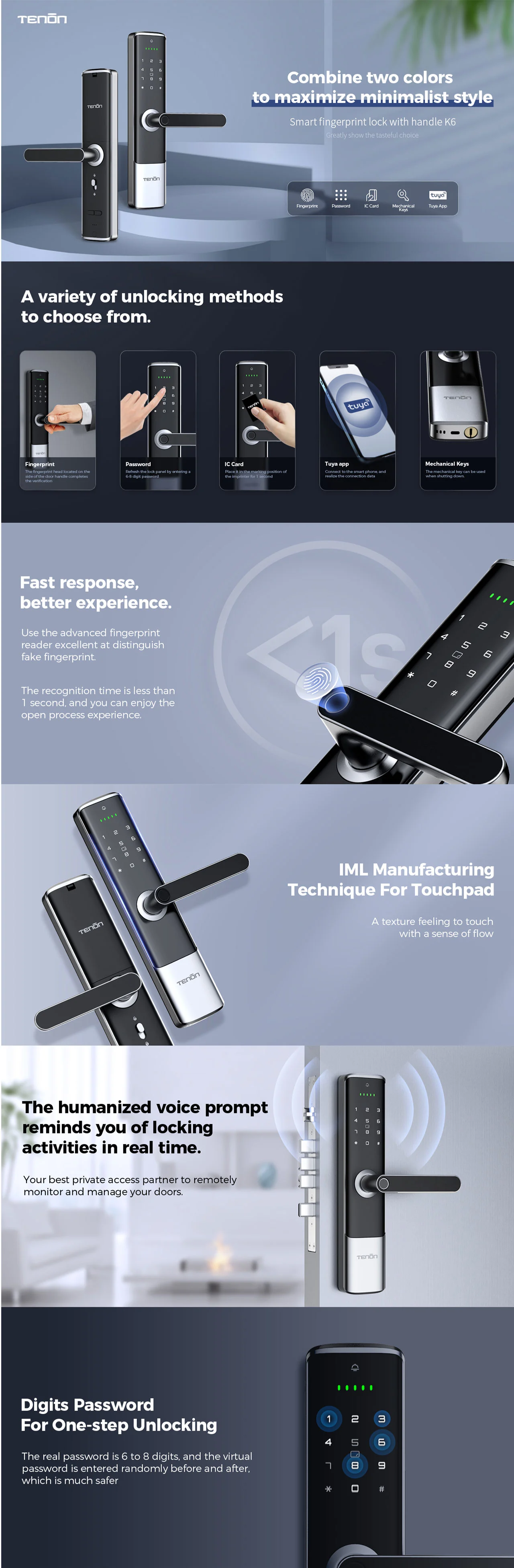 Details of Electronic Smartbell Minmalist Designs Smart Lever Lock